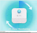 White DownyPaws smart cat odor purifier unit with compact 9.2cm square design for litter box deodorisation.