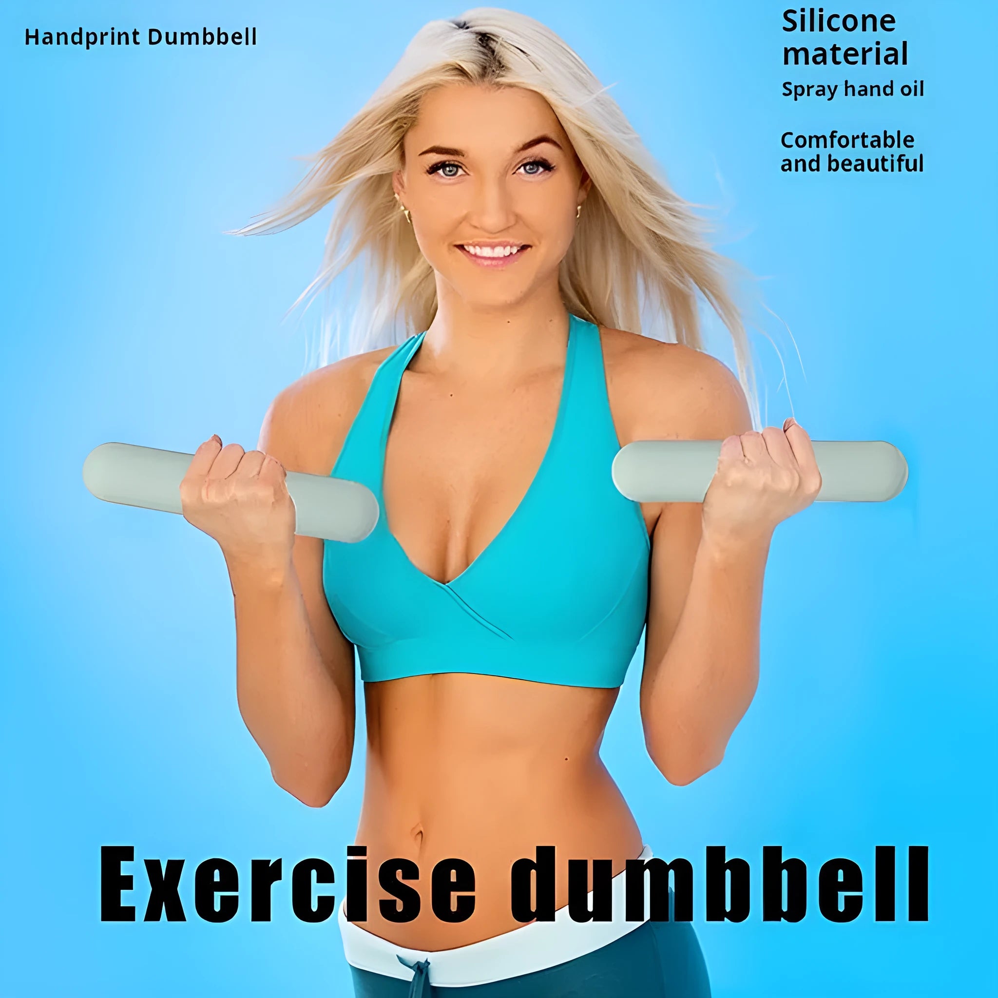 Silicone edged hand-drawn dumbbell stick fitness equipment in various colours
