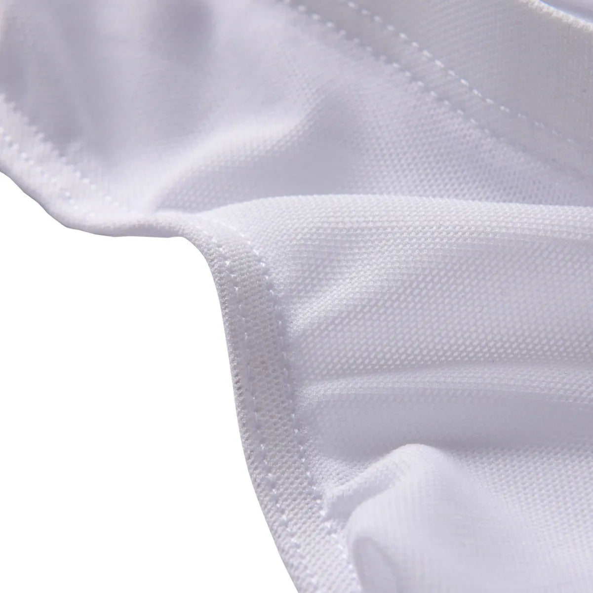 Men's black ice silk nylon briefs with low waist and quick-dry function laid flat.
