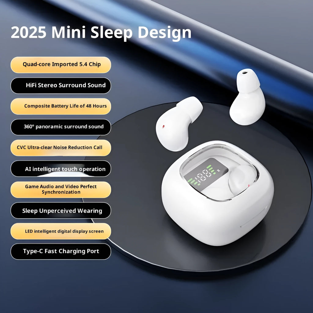 Wireless Bluetooth headset with digital display power indicator in black colour