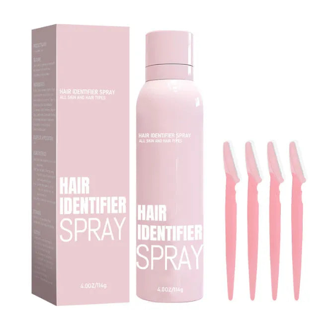 Hair identifier spray 100ml in PET bottle for face shaving and dermaplaning with mint extracts