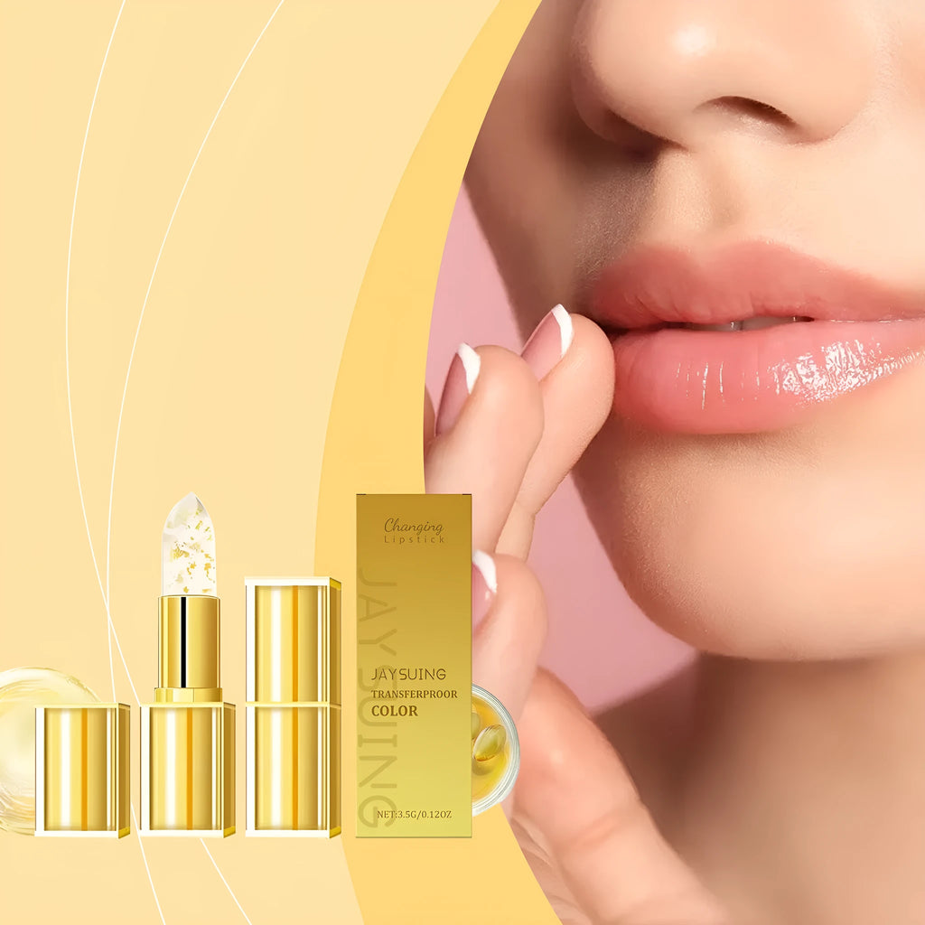 Gold Foil Discoloration Nourishing Lipstick in its packaging, showing 3.5g net content.