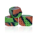 Two camouflage-pattern silicone facial exercise balls in a transparent box.