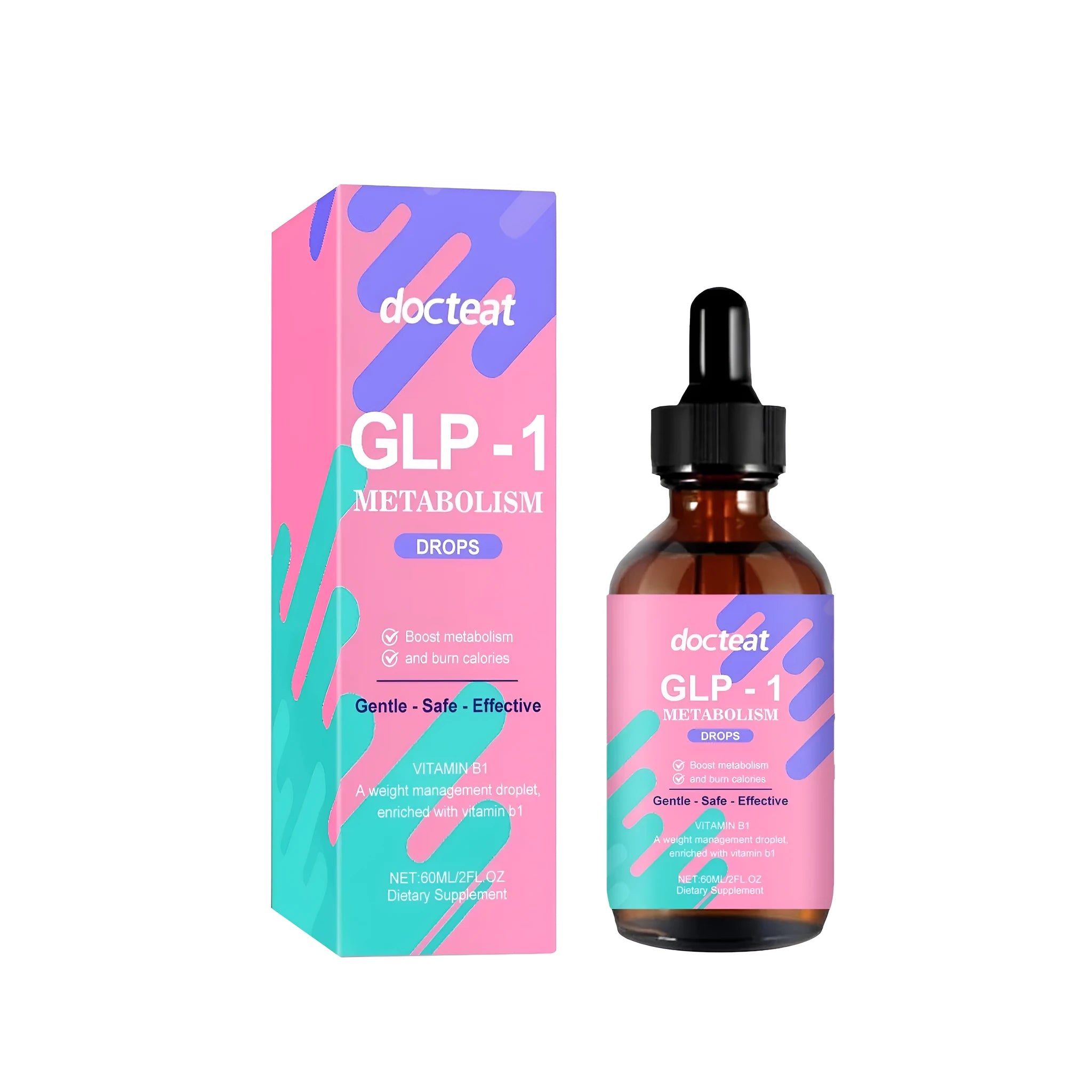 60ml bottle of plant extract dietary supplement drops with loquat leaf and herbal ingredients.