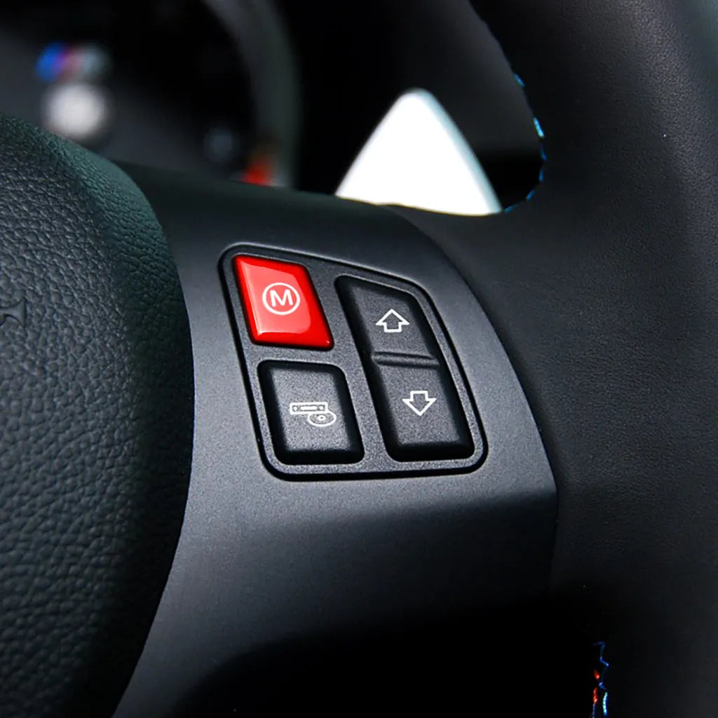 BMW steering wheel M1 M2 mode button panel in red or blue with start/stop switch for F30 F34 models