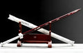 Xuanhong one-piece 65 manganese steel unsharpened katana-style collectible sword with solid wood and leather scabbard, 103cm overall