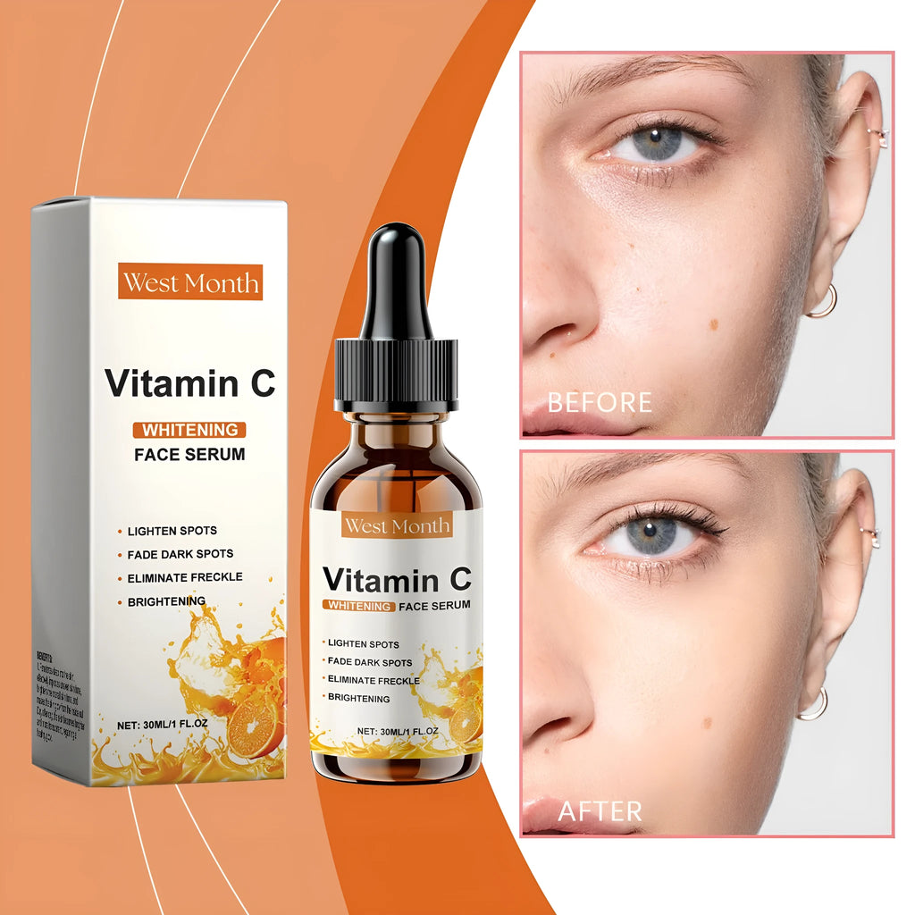 Moisturizing hydrating brightening skin essence 30ml with hyaluronic acid and vitamin C in a small bottle
