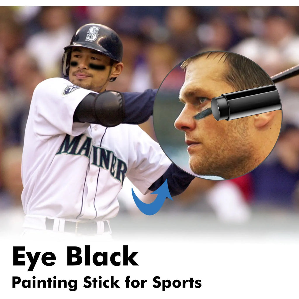 Black sports eye paint stick for baseball athletes with 15g sweat-proof formula