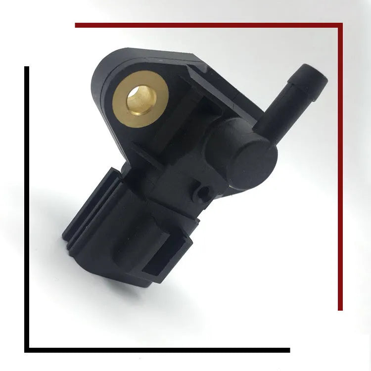 Black intake pressure sensor for Ford and Lincoln vehicles.