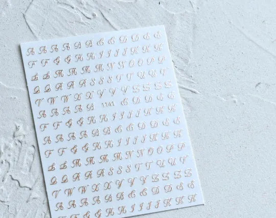 Women's gilding nail care sticker sheet in silver, gold, rose gold, white, and black colour options