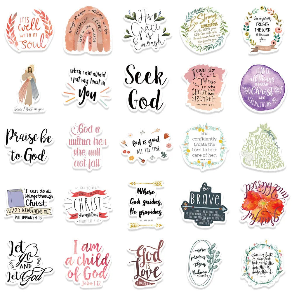 Set of 50 graffiti stickers with random pattern designs for personalised decoration