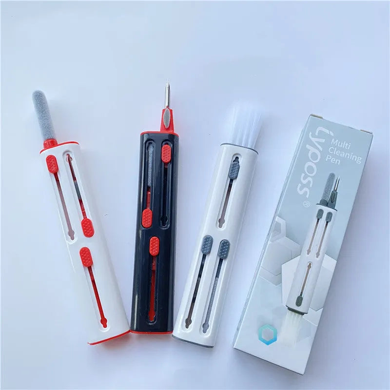 AirPods Pro cleaning pen kit with white and red double-headed design, showing brush and sponge tools.