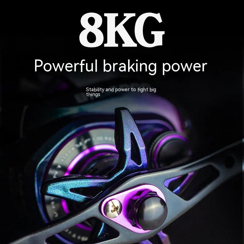 BM2000 fishing reel with magnetic brake water drop system in black colour