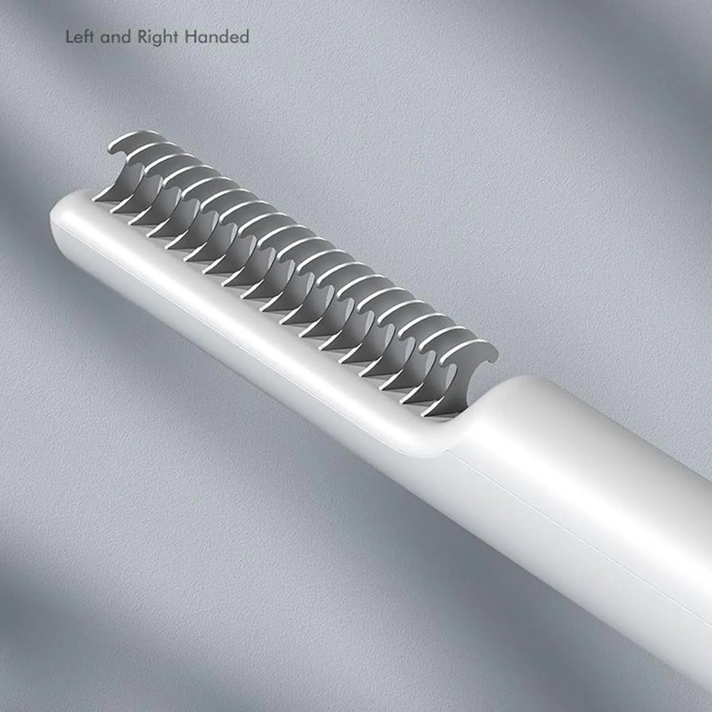 Stainless steel dog dematting comb with comfortable handle, 18.8cm length, pink colour option