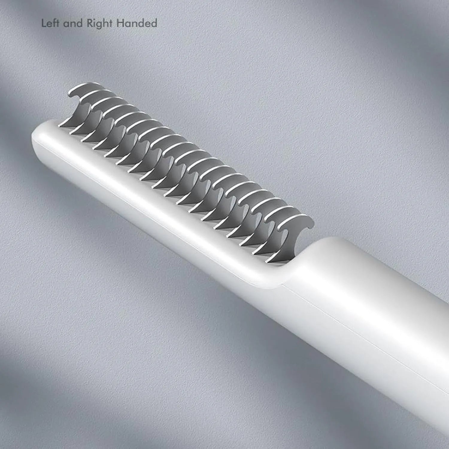 Stainless steel dog dematting comb with comfortable handle, 18.8cm length, pink colour option