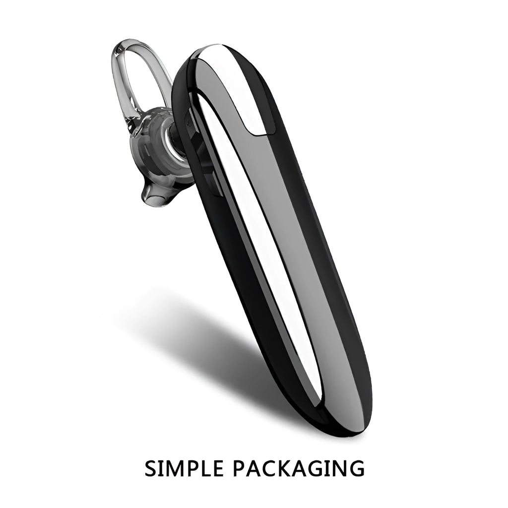 Black wireless Bluetooth headset single ear earplug type with voice control Bluetooth 5.0