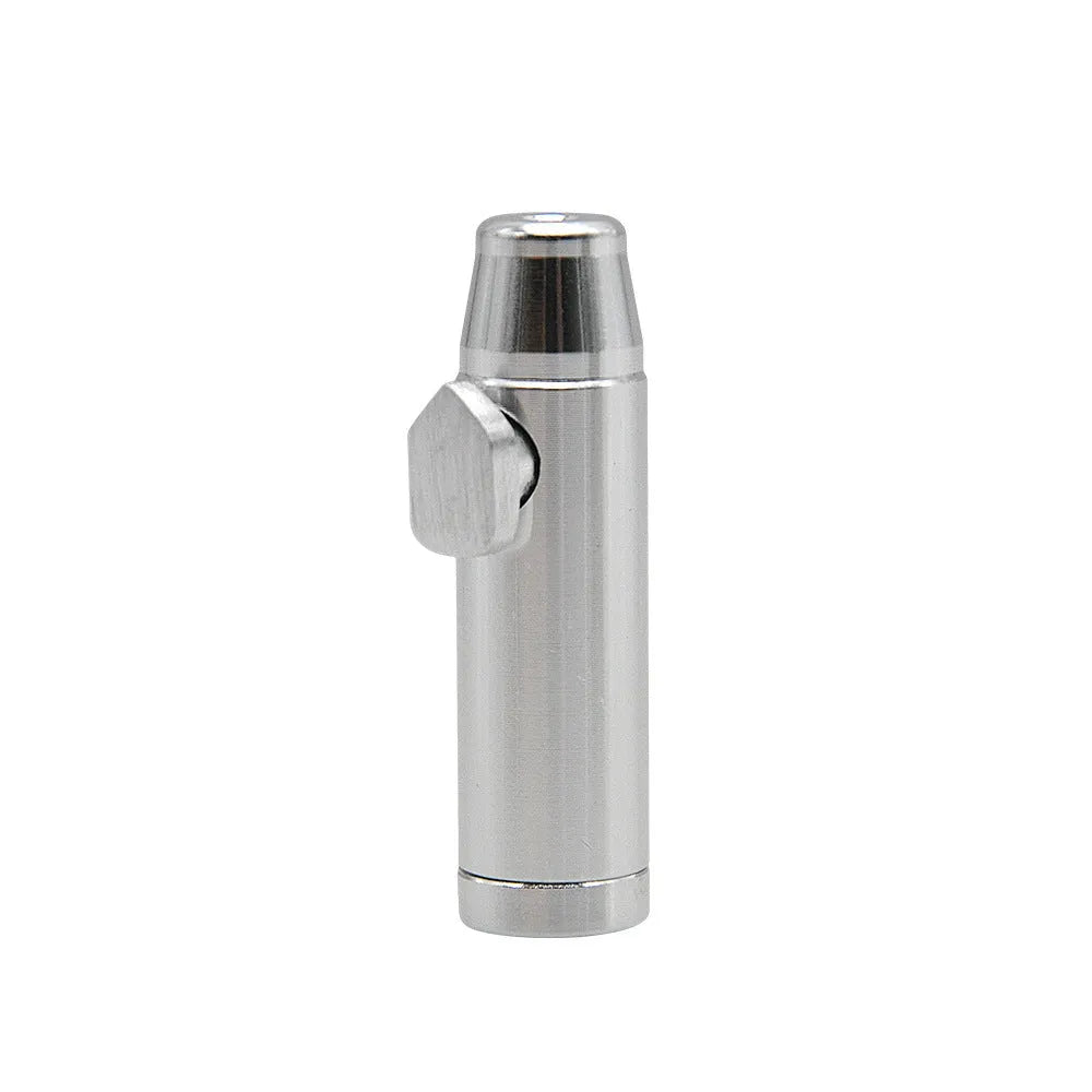 Aluminium alloy cigarette holder metal pipe with flat head bullet snuff design in seven colours