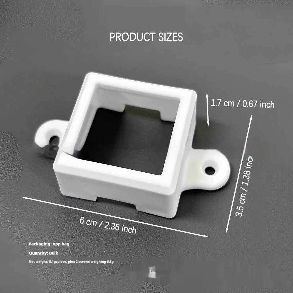 White plastic LED lampshade measuring 1.7cm by 6cm for bulb protection