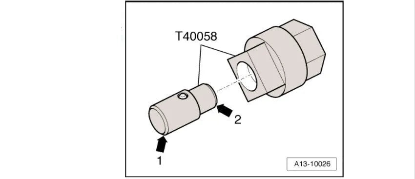 Aodi T40058 metal crankshaft rotating sleeve tool for vehicle timing service