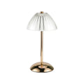 Retro crystal bedside table lamp with iron and PMMA body, touch dimming, 11.8cm x 28cm, USB rechargeable.