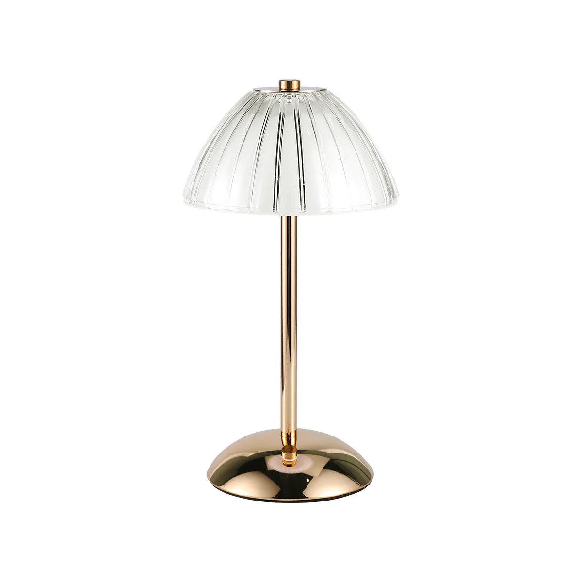 Retro crystal bedside table lamp with iron and PMMA body, touch dimming, 11.8cm x 28cm, USB rechargeable.