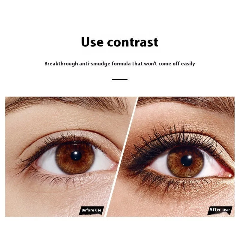 4D waterproof thickening mascara with curling effect in black packaging