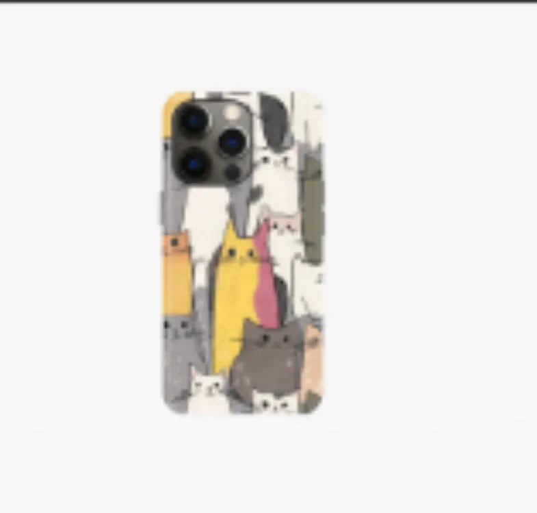 Plastic all inclusive phone case for iPhone 11 to 16 series with heat transfer print design