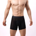 Men's lace mesh boxers in multiple colours with low waist design