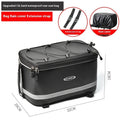 Black waterproof 12 litre PU leather car boot bag for bicycle equipment transport