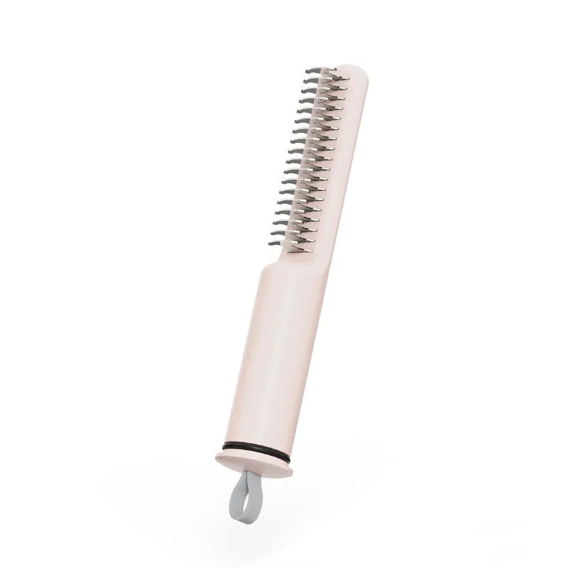 Stainless steel dog dematting comb with comfortable handle, 18.8cm length, pink colour option