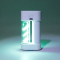 White ABS 5W rechargeable LED hanging camping light with USB cable