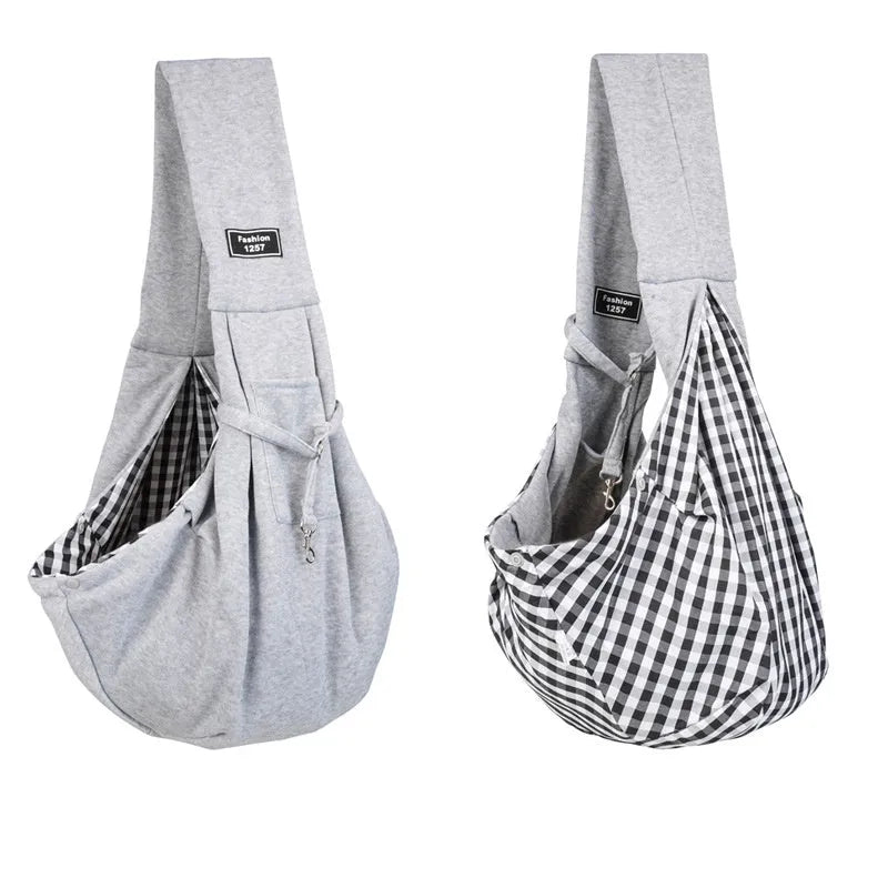 Breathable mesh cat messenger bag folded with adjustable strap in summer colour option