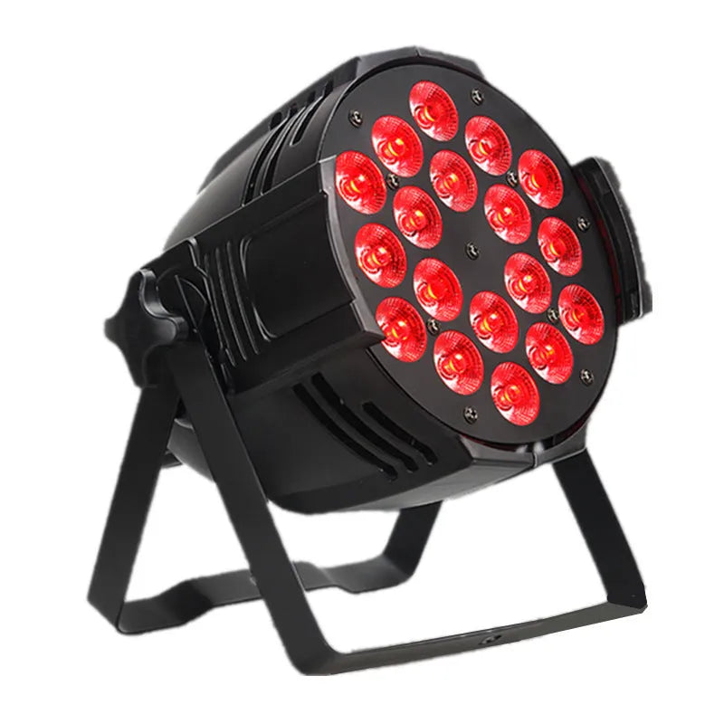 LED18 full-colour par light with 18 LED dyeing lights, six-in-one design, and 110-240V voltage