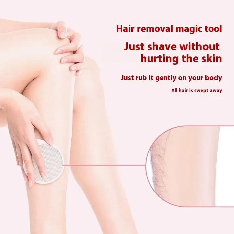 Nano glass epilator and foot grinder 2-in-1 personal hair removal device in plastic with washable head.