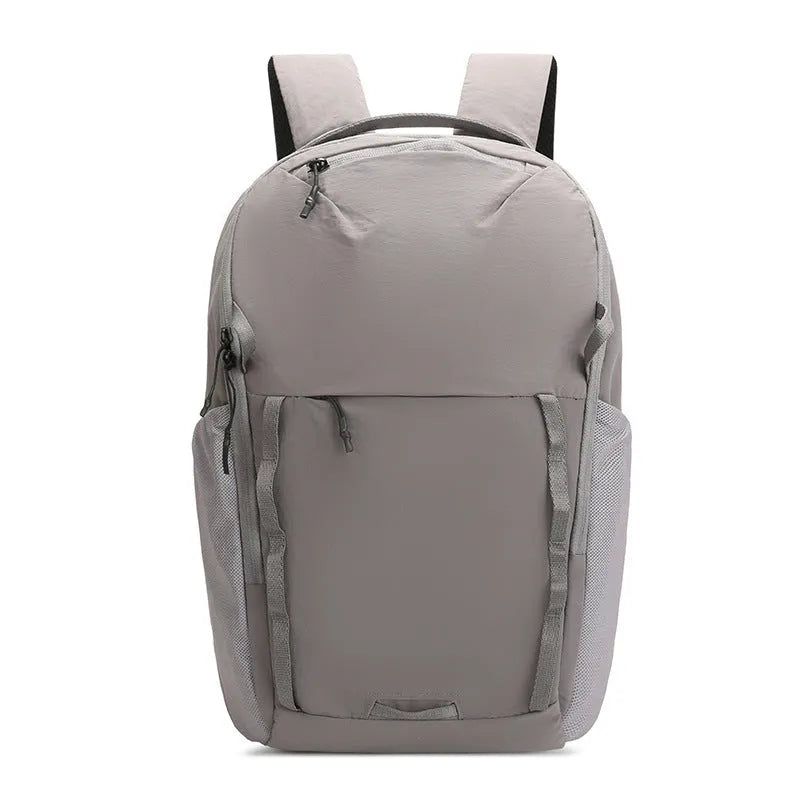 Waterproof Taslan composite cloth briefcase backpack in beige colour with curved shoulder strap