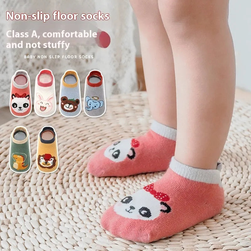 Cotton toddler and baby ankle socks, ultra short tube, free size, one pair