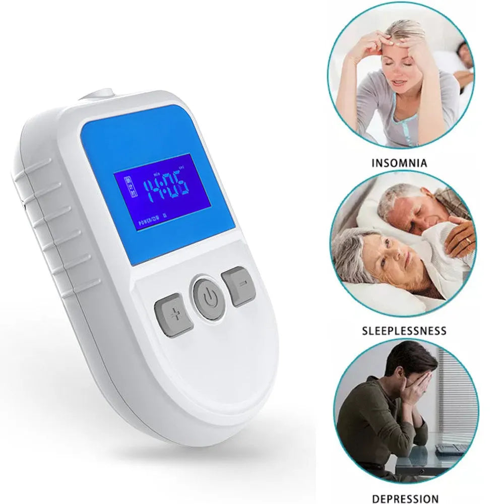 HSM04 white low frequency pulse therapy device for insomnia relief with USB power input