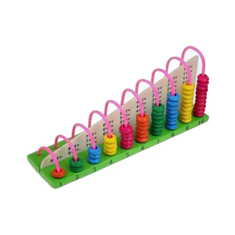 White wooden calculation frame for children aged 4-6 years early maths learning education puzzle