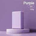 EVA foam yoga blocks in blue pink purple rose colours with grip ridges
