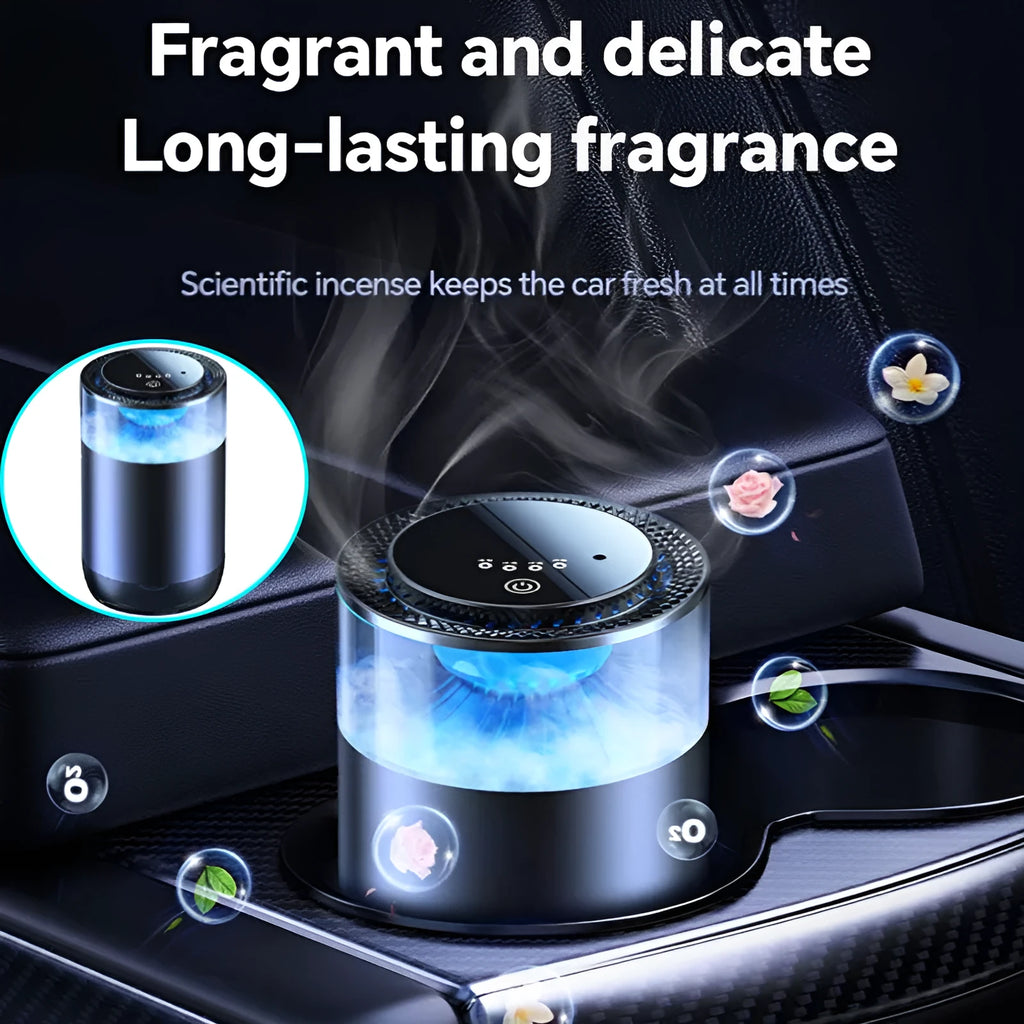 Car aromatherapy diffuser cloud mist air freshener with intelligent mode for RVs trucks sedans