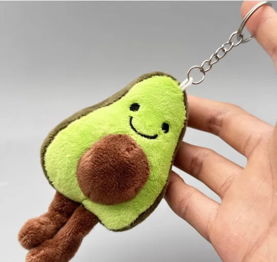 Funny vegetable plush keychain with super soft short plush and PP cotton filling, boutique height, multiple colours.