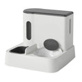 Automatic cat feeder and water dispenser station with double bowl design