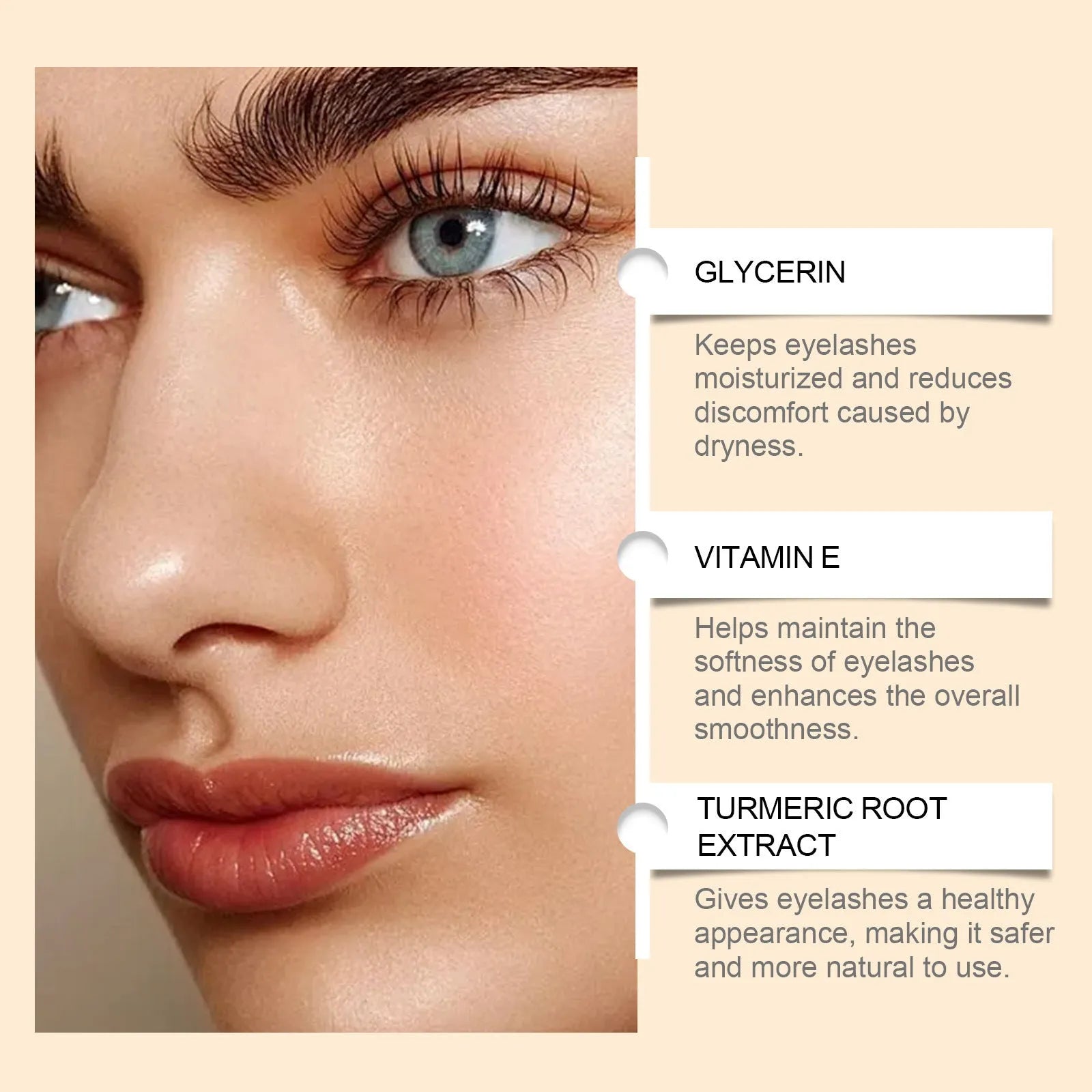 3ml bottle of eyelash nourish liquid with pentapeptide and ginger extract