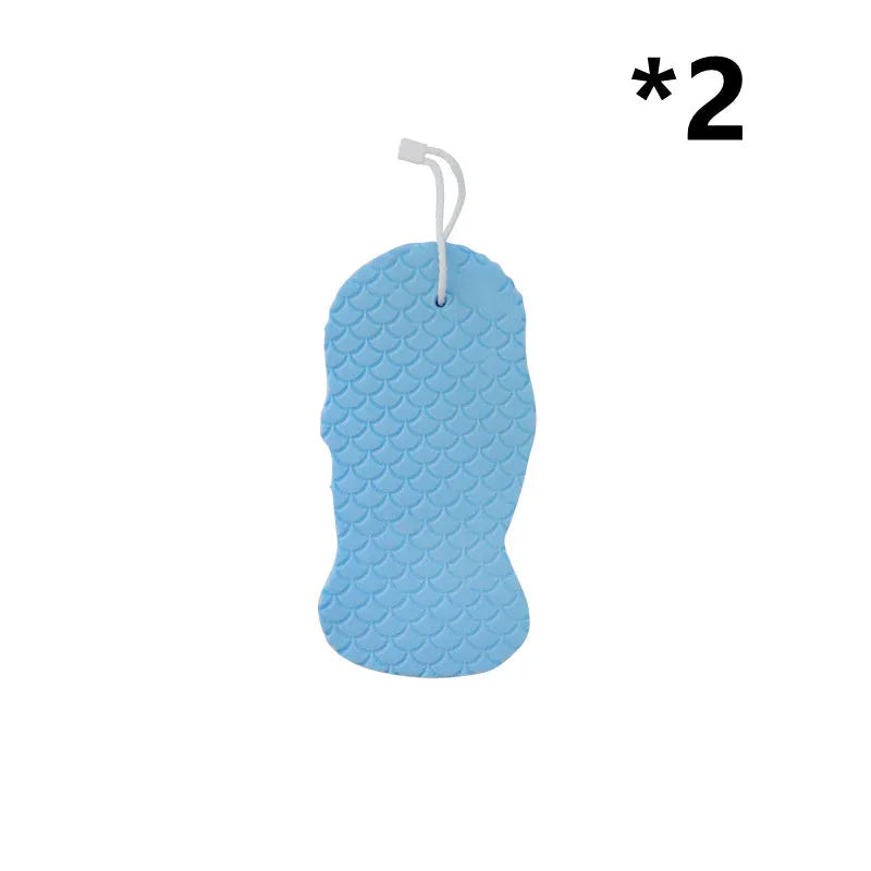 White 3D fish scale pattern bath sponge ball for gentle body exfoliation
