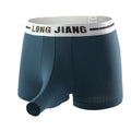 Men's solid colour Ice Silk boxer shorts laid flat, showing mid-waist design and thin fabric.