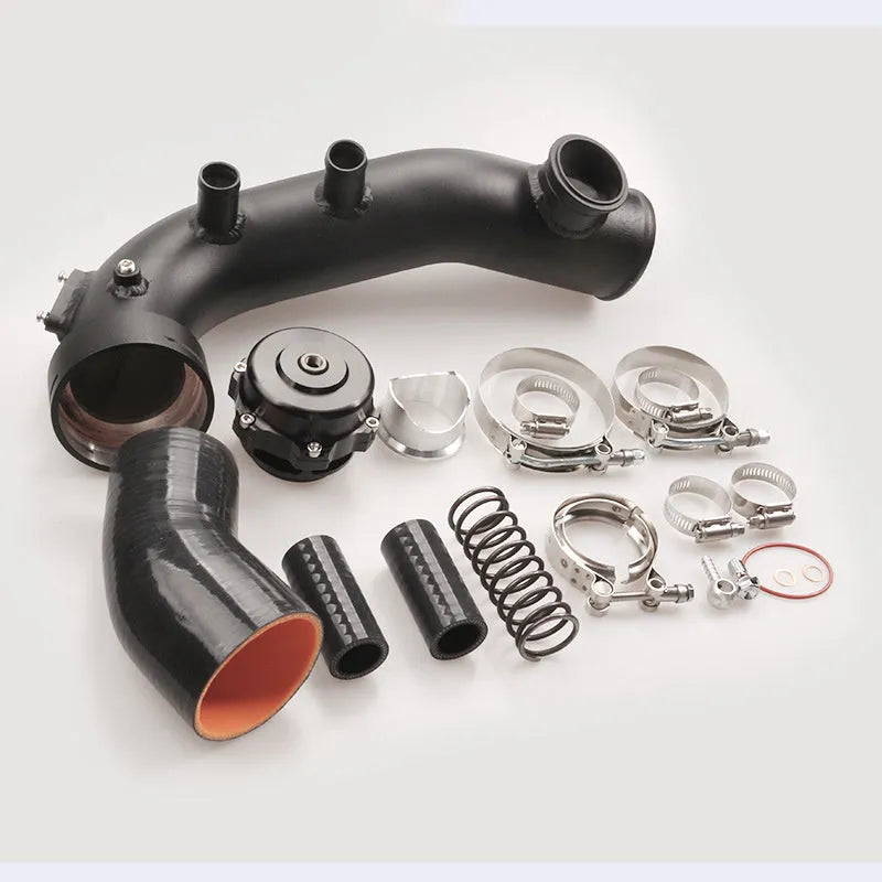 Aluminium turbo intake pipe black for BMW N54 E88 E90 engine bay