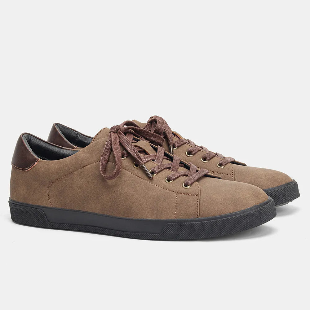 Men's casual pumps in colour KD4276, artificial PU upper with leather stitching, round toe, low flat heel