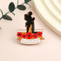 British Legion Soldier Cowboy Backpack Lapel Pin Badge alloy brooch with geometric auspicious patterns colour xz4607