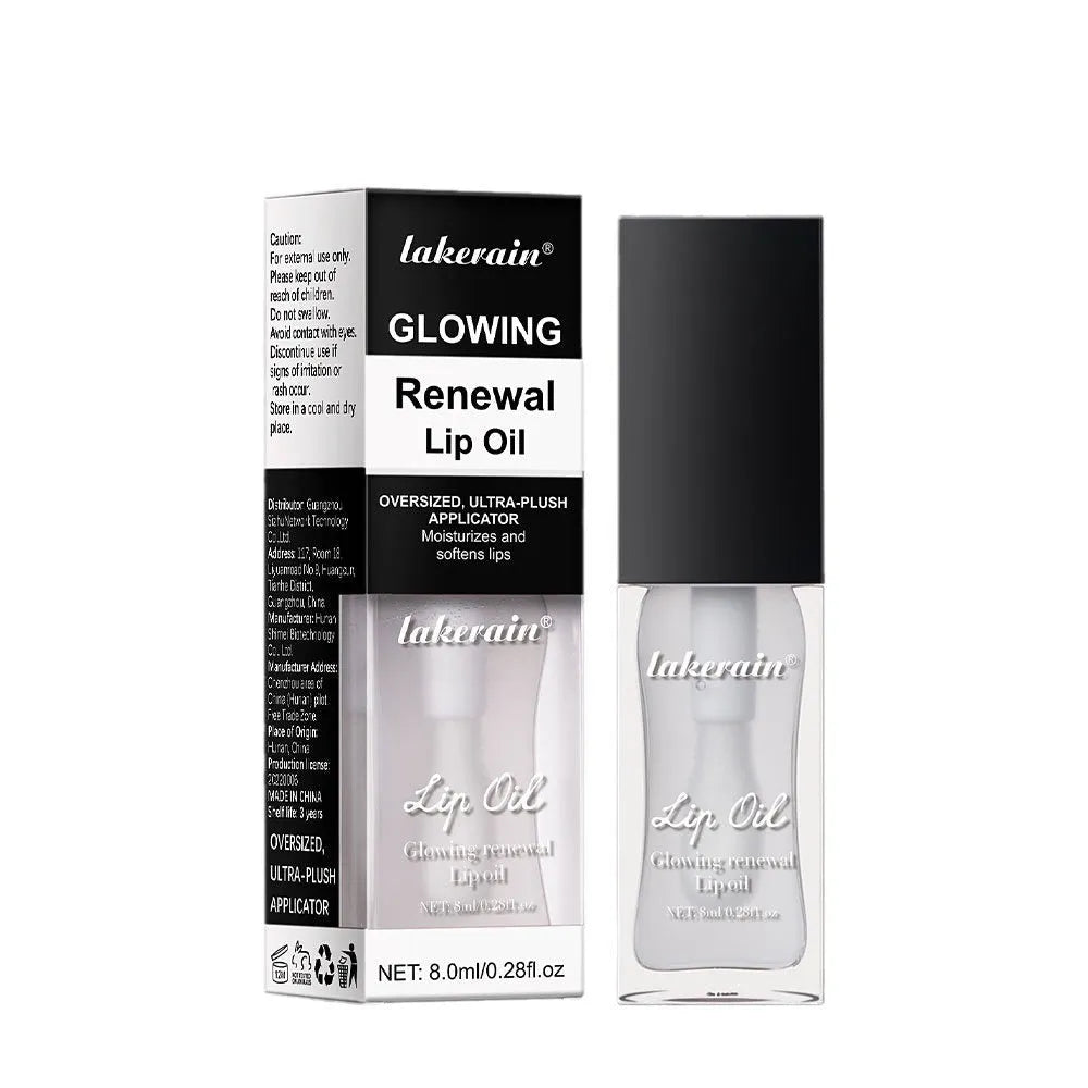 Glow Lip Gloss tube in one of seven shades: coral, clear, honey, jam, pink, red, or rose.