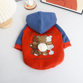 Red cotton dog clothes for small to medium breeds in autumn and winter seasons